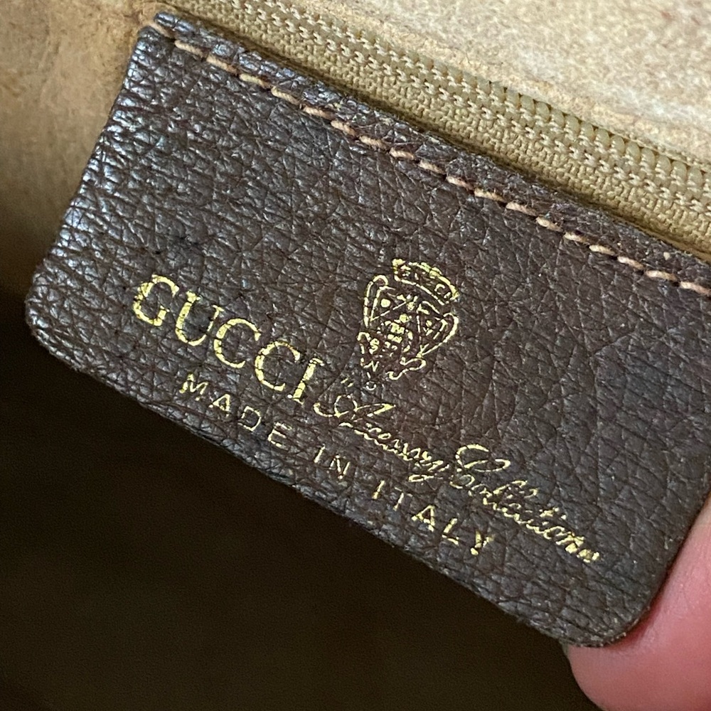 Authentic Gucci Vintage Large Tote Unisex Business Bag GG Web Stripe Attache - Picture 14 of 15